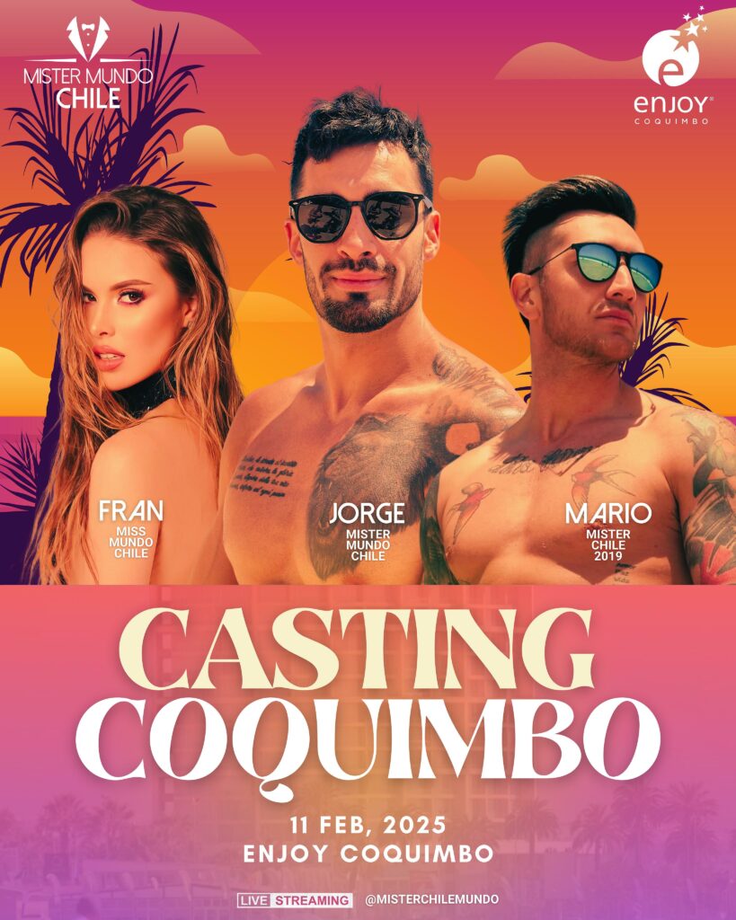 Enjoy Coquimbo será el escenario del casting oficial de Mister Mundo Chile