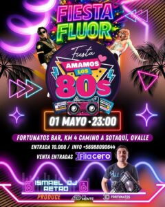 La nostalgia se viste de neón: Ovalle recibirá la fiesta "Amamos los 80 – Edición Flúor"